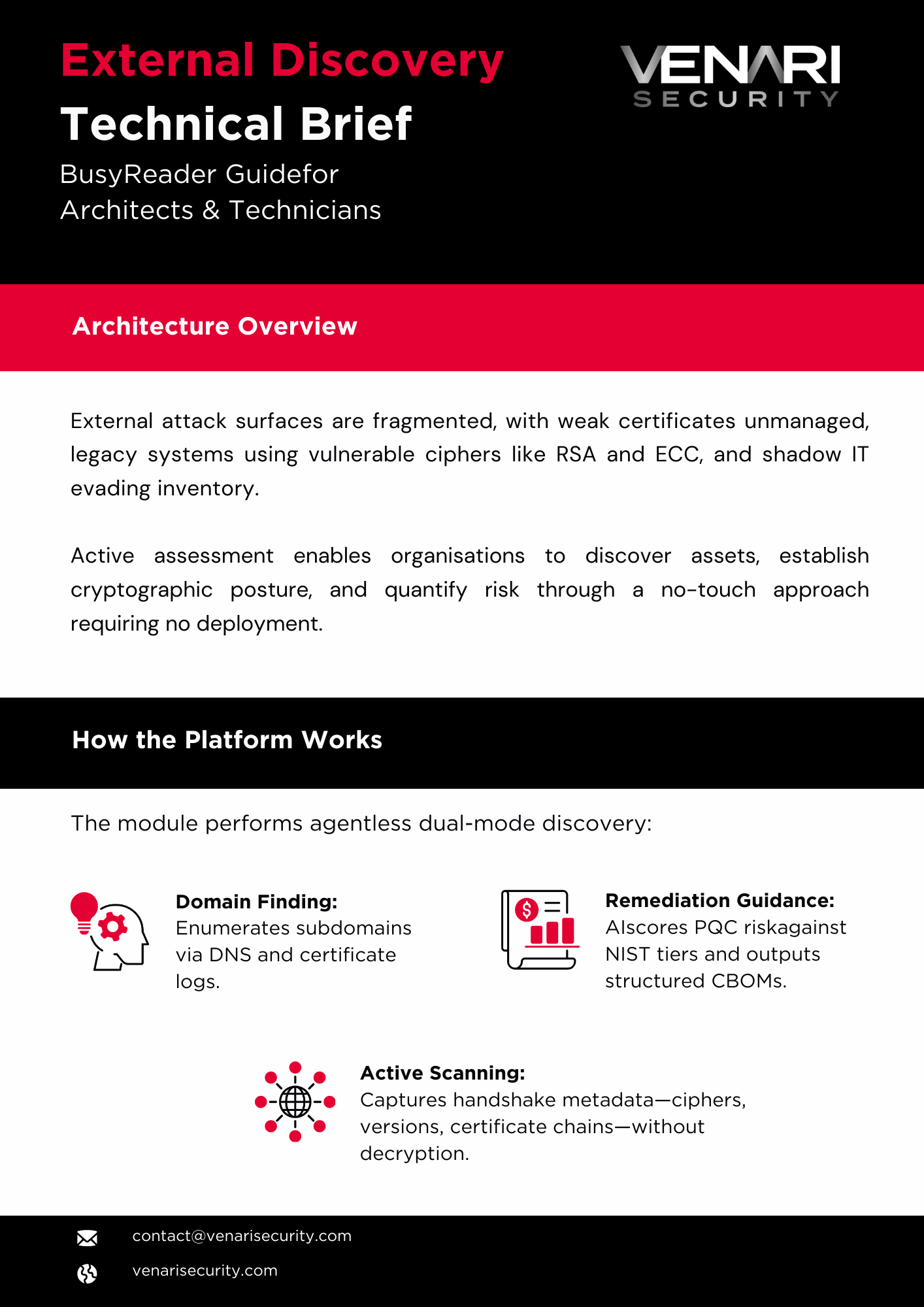 Venari External Discovery 'No-Touch' Technical Brief