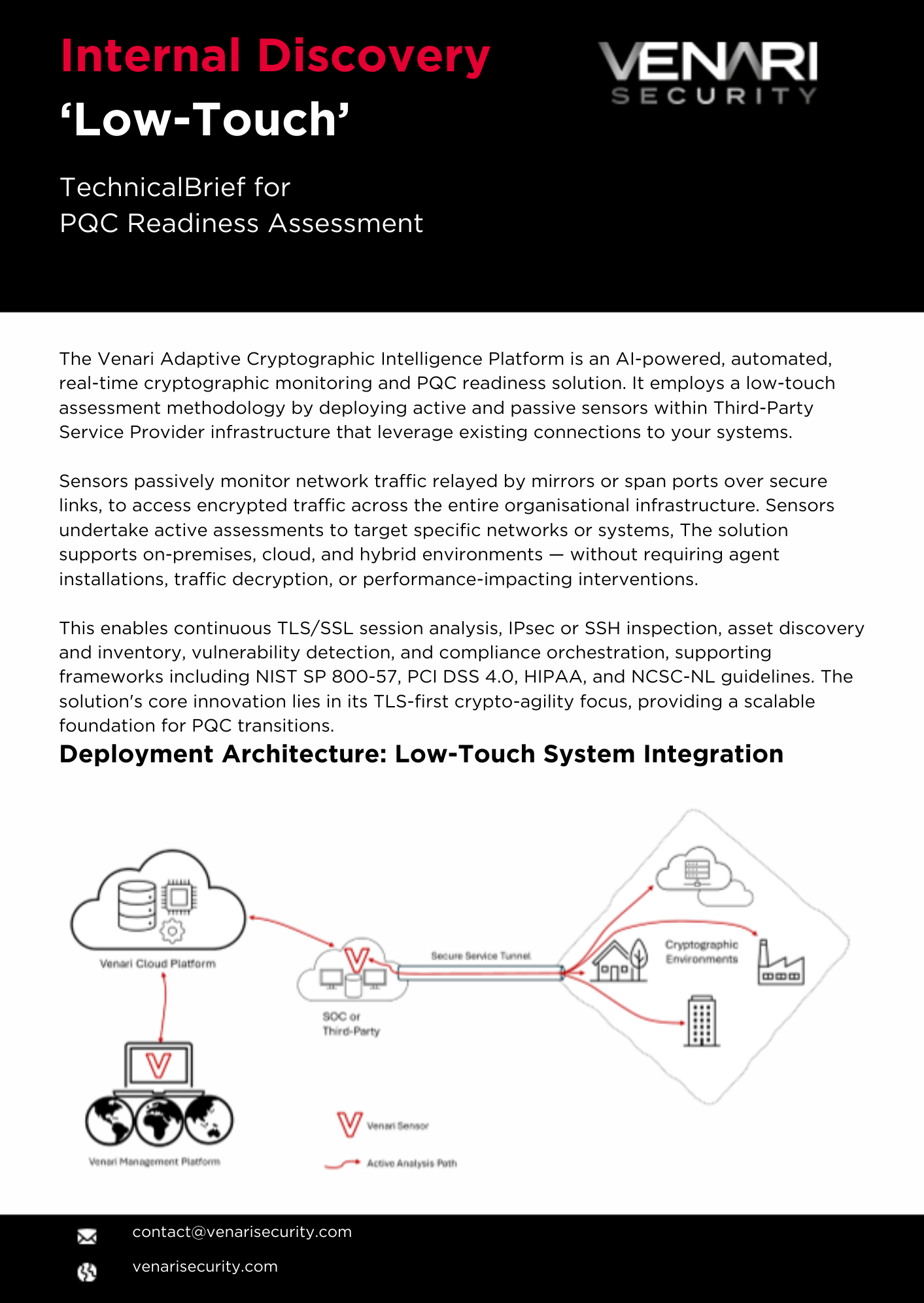 Venari Internal Discovery 'Low-Touch' Technical Brief